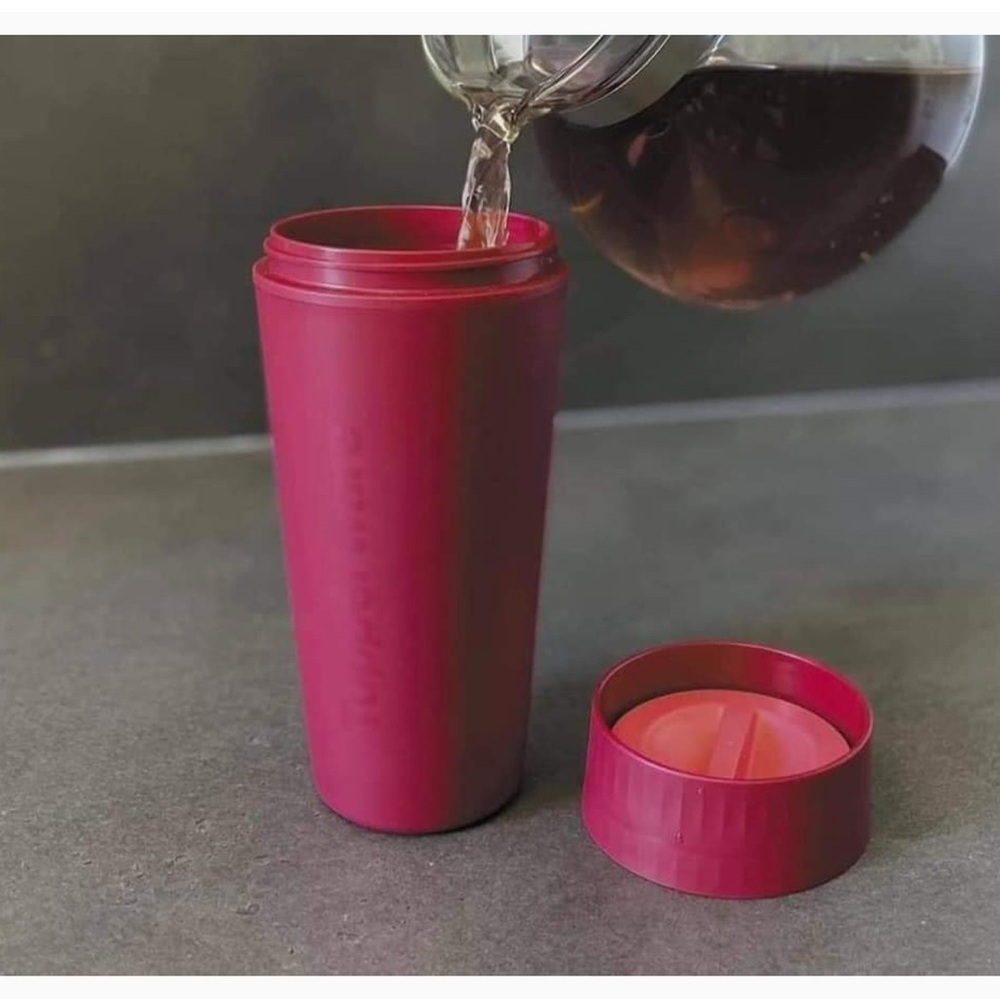 Tupperware Thermos/Commuter Mug/Travel Cup, 16oz, Rhubarb Purple, Excellent Con